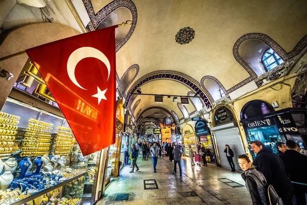 Turistas Identificados Visitando Comprando Gran Bazar Estambul Interior Del Gran —  Fotos de Stock