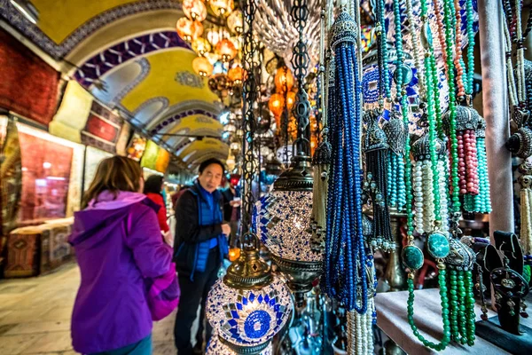 Turisti Non Identificati Visita Shopping Nel Grand Bazaar Istanbul Interno — Foto Stock