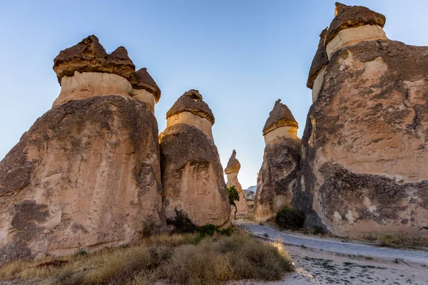 Kapadokya Peri Masalı Bacalar Kapadokya Nın Sıcak Hava Balonları Ile — Stok fotoğraf