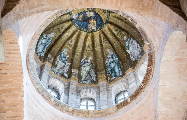 Vista Cúpula Central Iglesia Pammakaristos Que Representa Jesús Pantocrator Los —  Fotos de Stock