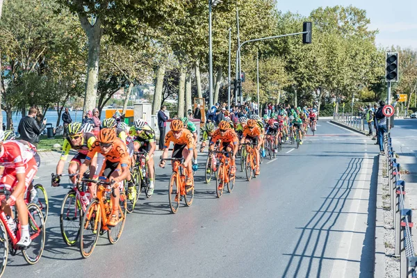 Ποδηλάτες Αγώνων Στην Κωνσταντινούπολη Στάδιο 53Η Προεδρικό Ποδηλασία Γύρος Της — Φωτογραφία Αρχείου