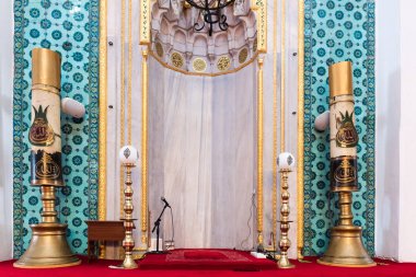 Valide-i Cedid Camii Istanbul'da iç görünüm