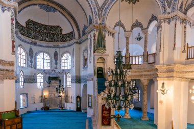 İç Dekorasyon görünümü ve küçük Ayasofya'nın sanat 527-536 içinde Aziz Sergius kilise olarak inşa ve Bacchus ve bir camiye dönüştürülmüştür. Istanbul, Türkiye - 9 Nisan 2017