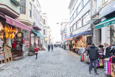 İnsanlar zaman harcamak ve Boğaz'ın Ortaköy Istanbul,Turkey.03 içinde vasıl yakınındaki Ocak 2018 keyfini çıkarın