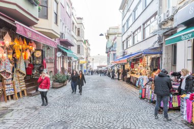 İnsanlar zaman harcamak ve Boğaz'ın Ortaköy Istanbul,Turkey.03 içinde vasıl yakınındaki Ocak 2018 keyfini çıkarın