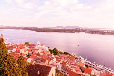 St James Katedrali Sibenik, Hırvatistan hava en iyi gün görünümü.