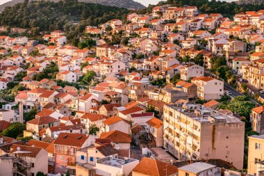 Hava en iyi gün görünümü Sibenik kasaba Sibenik, Hırvatistan.