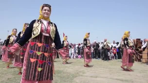 Istanbul Turquía Mayo 2017 Personas Identificadas Que Tocan Folklore Tradicional — Vídeos de Stock