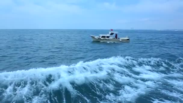 Ferryboat Going Bosporus Channel Istanbul Turkey — Stock Video