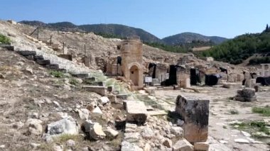 Mezar St.Philip ve Aghiasma (kutsal çeşme) Antik Yunan City Hierapolis, Pamukkale, Türkiye.