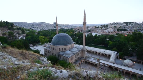 Vista Mesquita Mevlidi Halil Dos Marcos Sanliurfa Turquia — Vídeo de Stock