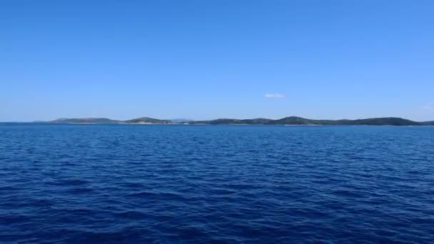 Görünümü Bir Marina Yat Yelkenli Için Milli Parkı Kornati Adaları — Stok video