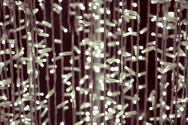Vánoční Koncept Nový Rok Dekorace Světla Věnce Mnoha Malými Lampami — Stock fotografie