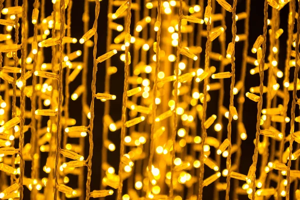 Vánoční Koncept Nový Rok Dekorace Světla Věnce Mnoha Malými Lampami — Stock fotografie