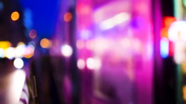 Istanbul, Türkiye'de yolda ilerlemeye hızlı metrosu defocused bulanık