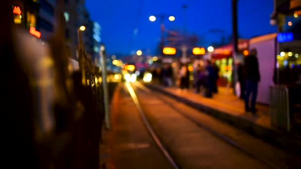 Blurry Intreepupil Van Snelle Metro Vooruit Weg Istanboel Turkije — Stockvideo