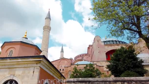 Медленное Движение Вид Музей Святой Софии Расположенный Стамбуле Турции Июня — стоковое видео