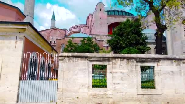 Vista Exterior Del Museo Hagia Sophie Que Encuentra Estambul Turquía — Vídeos de Stock