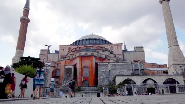 Музей Святой Софии Расположенный Стамбуле Турции Июня 2019 — стоковое видео