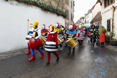 Basler Fasnacht 2019 yürüyüş grubu