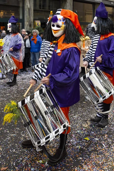 Basilej karneval 2019 snare bubeník portrét — Stock fotografie