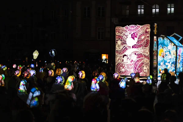 Basel carnival 2019 morgestraich parade — Stock Photo, Image