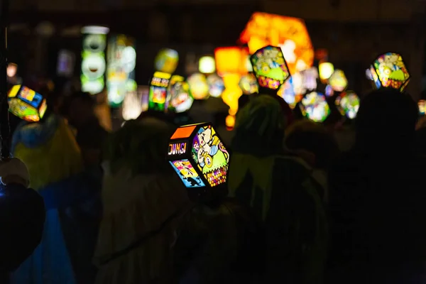 Basel carnival 2019 morgestraich parade — Stock Photo, Image