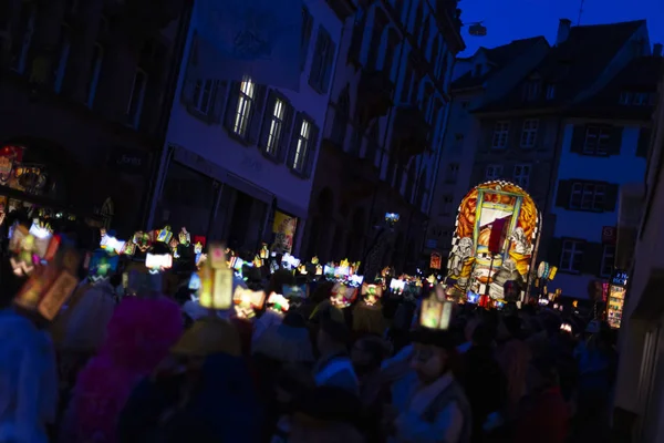 Carnaval de Basileia 2019 desfile de morgestraich — Fotografia de Stock