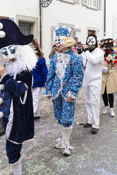 Basel karnevál 2019 színes jelmez — Stock Fotó