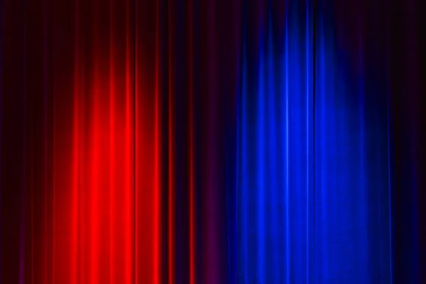 Elegant red and blue velvet theater curtain