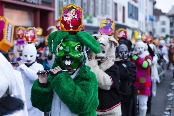 Carnevale di Basilea 2019 sfilata del morgestraich — Foto Stock