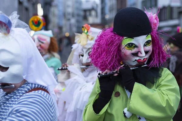 Basilej karneval 2019 morgestraich průvod — Stock fotografie