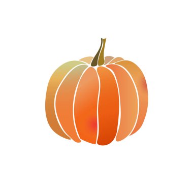 Kabak simgesi degrade Suluboya efekti vektör çizim üzerinde beyaz izole