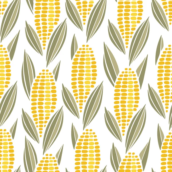 Maïs épi modèle sans couture de maïs — Image vectorielle
