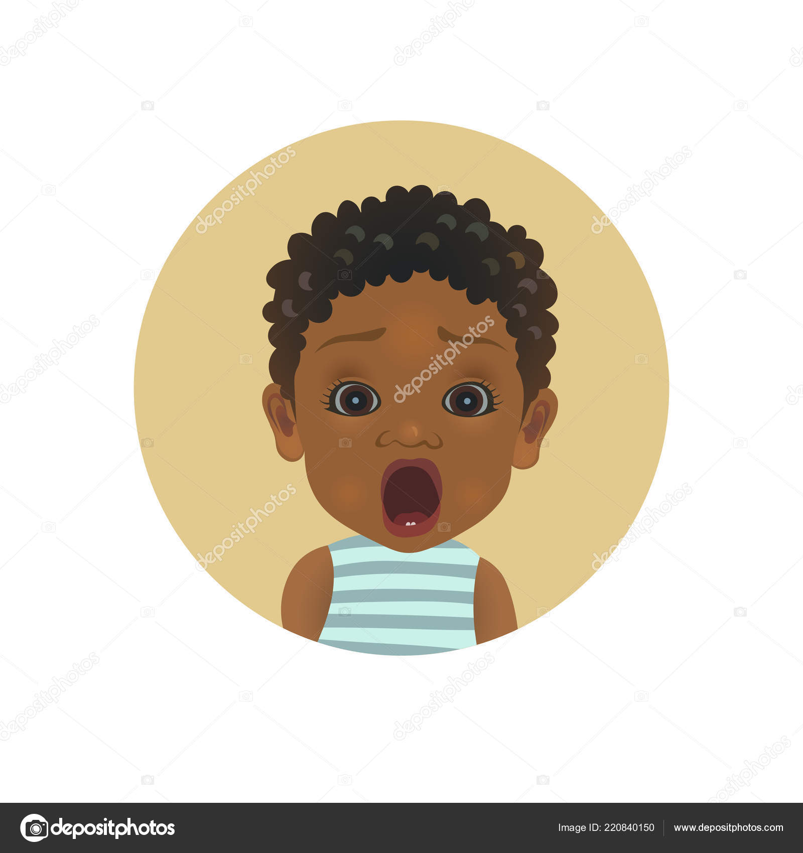 Scared Face Boy Clip Art - Scared Face Boy Image