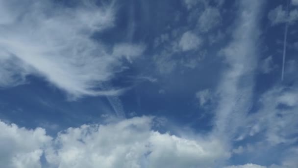 Blue Sky Many Clouds Time Lapse — Stock Video