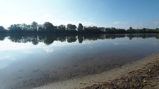 Sunny Morning Lake Time Lapse — Stock Video