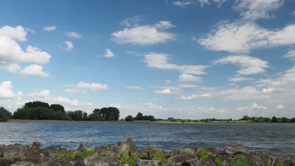 Stormy Afternoon Rhine Germany — Stock Video