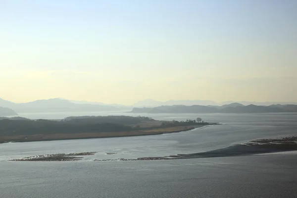 Han River South Korea Left North Korea Right — Stock Photo, Image