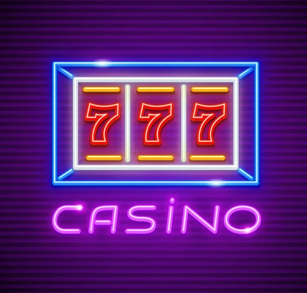 Casino jouant machine à sous avec jackpot gagnant — Image vectorielle