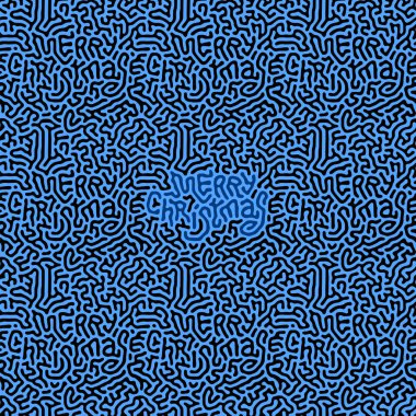 Organik difüzyon deseninde Merry Christmas gizli metin.