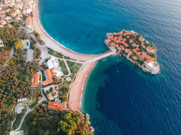 View Old Town Budva Drone — Stock Photo, Image