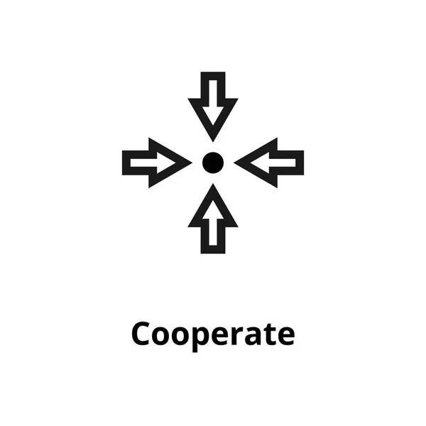 Співпрацювати значок "рядок" — стоковий вектор