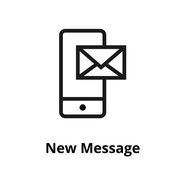 Nouvelle icône de ligne de message — Image vectorielle