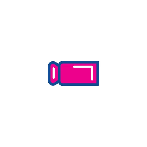 Video camera color thin line icon for web — ストックベクタ