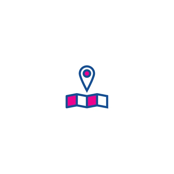 GPS単線の色を持つ抽象的なイラスト。ベクトル旅行コンセプトの背景。ナビゲーションシンボル。単純なベクトルイラストレーション。シンボル、ロゴイラスト。モダンなグラフィックデザイン. — ストック写真