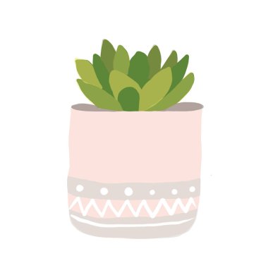 saksıda ev pantolonu vektör çizimi