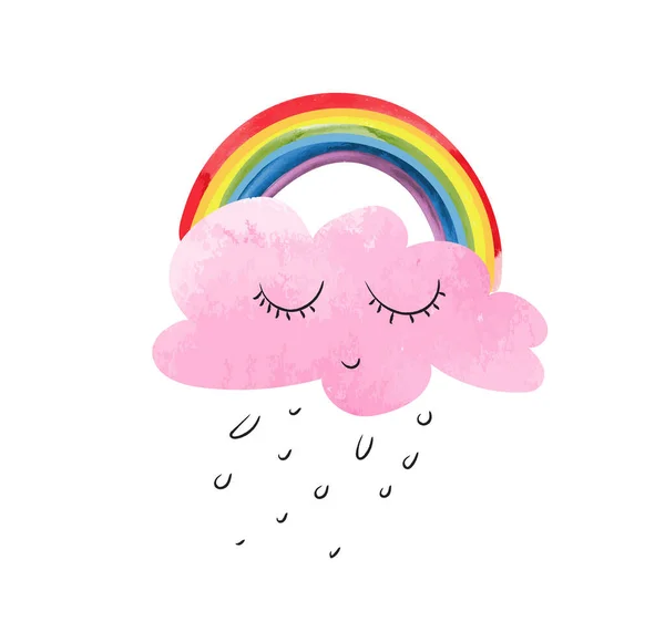 Aquarel Regenboog Schilderij Vector — Stockvector