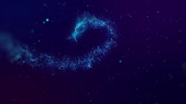 Renkli Grunge Özel Form Çizgileriyle 3D Animasyon. Soyut Çoklu Renk Hareketi Grafik Tasarımı Dijital Bilim Kurgu veya Gizemli Sanal Uzay Teması.