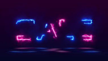 Karanlık Arkaplanda Gerçekçi Enerji Hattı ve Ateşli Animasyon Yanan Satış Metni. İş Tanıtım Konsepti Hareketi Grafiği.